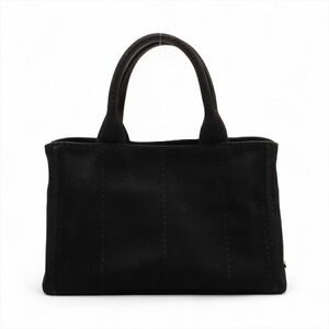 Prada Canapa Black Canvas Handbag